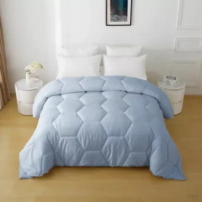 Better Style Home Oversized Microfiber Honeycomb Comforter Insert Queen Dewkist