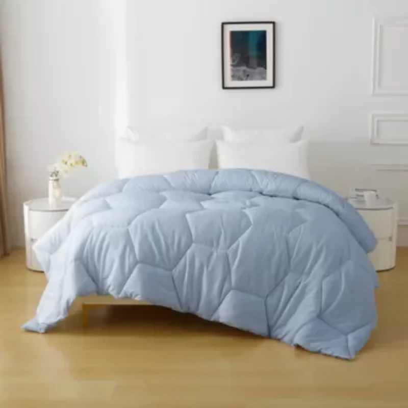 Better Style Home Oversized Microfiber Honeycomb Comforter Insert Queen Dewkist