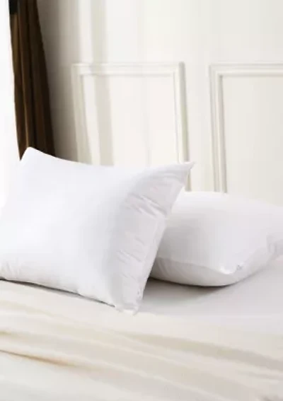 White Goose Nano Down and Feather Pillows, Set of 2 King
