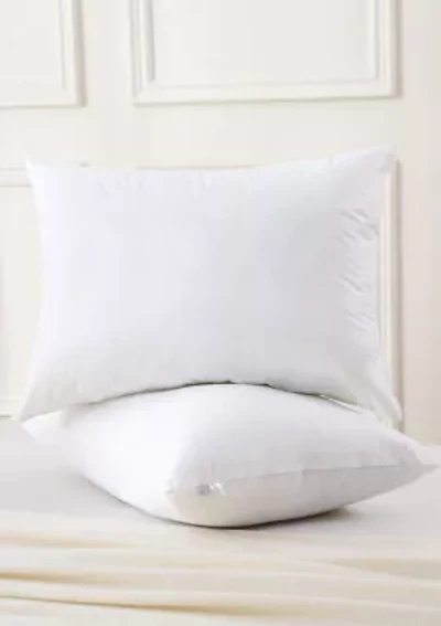White Goose Feather Down Blend Pillow, Set of 2 King