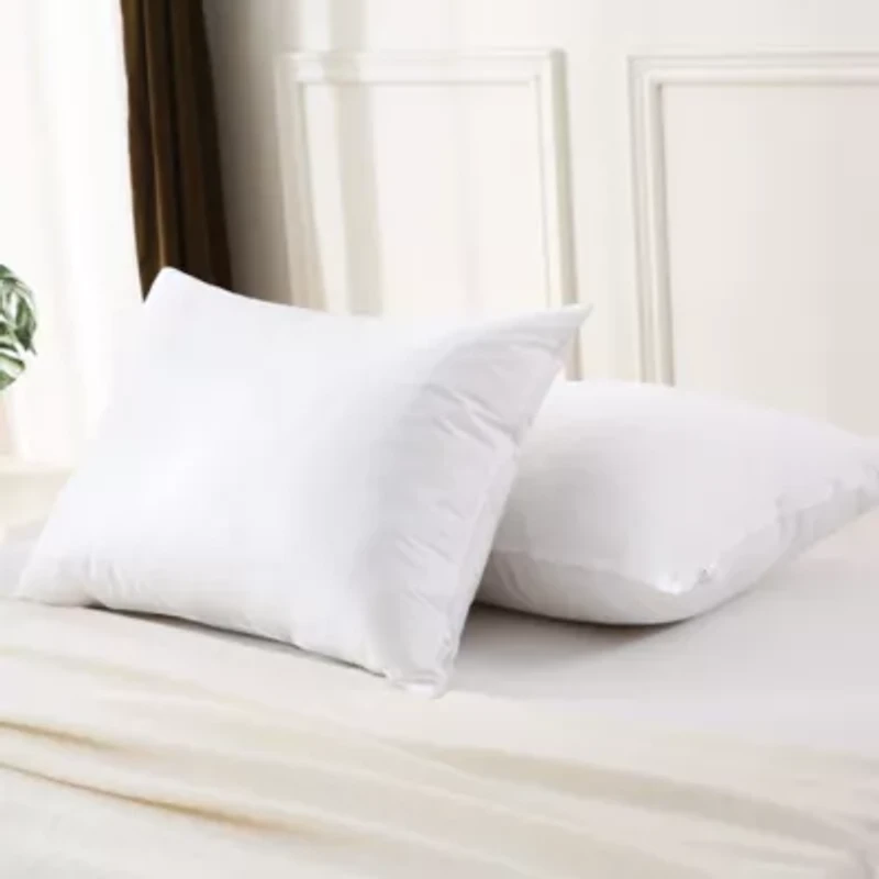 White Goose Feather Down Blend Pillow, Set of 2 King