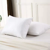White Goose Feather Down Blend Pillow, Set of 2 King