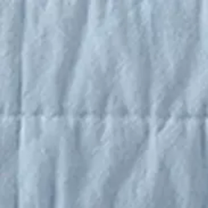 Blue Stripe Queen Quilt Set with Shams