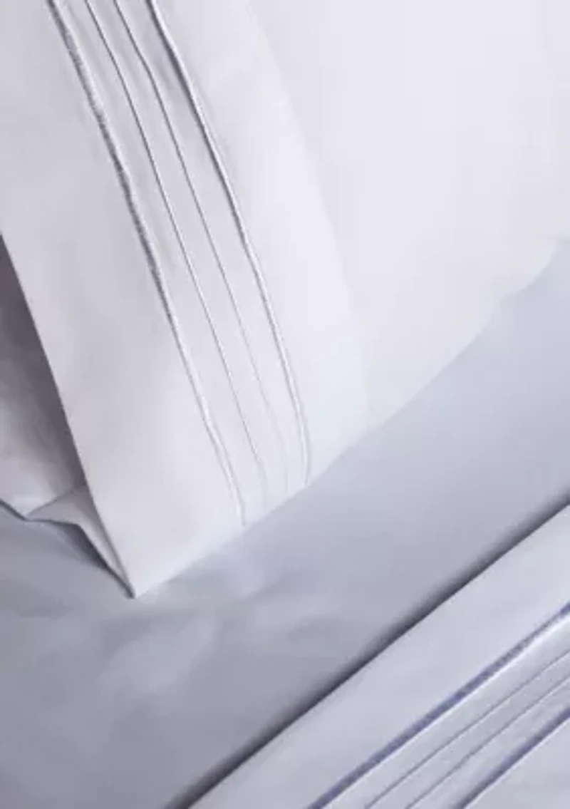 1800 Thread Count Brushed Microfiber Sheet Set with 4 Line Embroidery