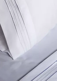 1800 Thread Count Brushed Microfiber Sheet Set with 4 Line Embroidery