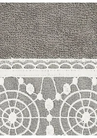 ARIAN 3PC Cream Lace Embellished Towel Set