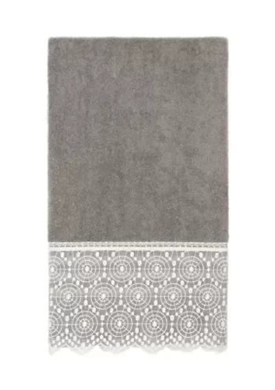 ARIAN Cream Lace Embellished Bath Towel