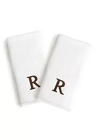 Personalized Novelty Hand Towels (Set of 2) in Bookman Font