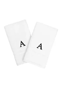 Personalized Denzi Hand Towels (Set of 2) Black Font
