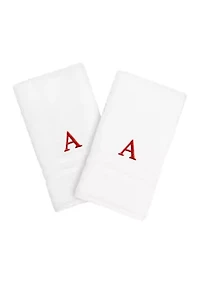 Personalized Denzi Hand Towels (Set of 2) Red Font