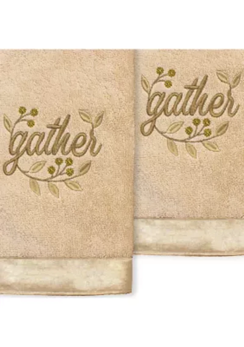 GATHER - Embroidered Hand Towel