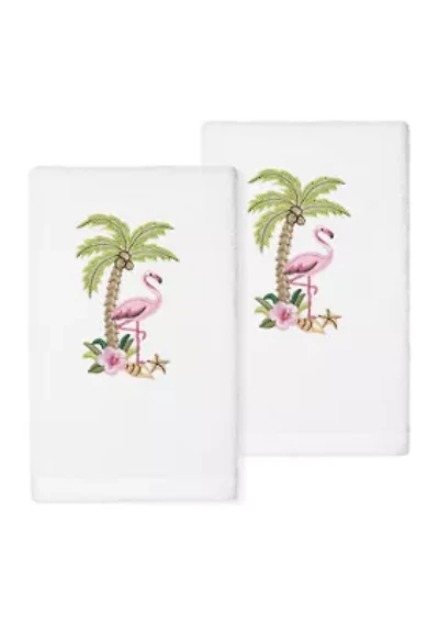 FLORA - Embroidered Hand Towels (Set of 2)