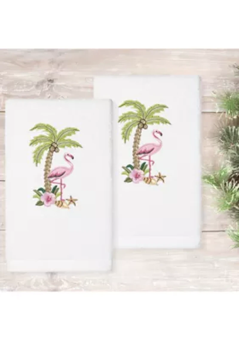 FLORA - Embroidered Hand Towels (Set of 2)