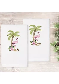 FLORA - Embroidered Hand Towels (Set of 2)