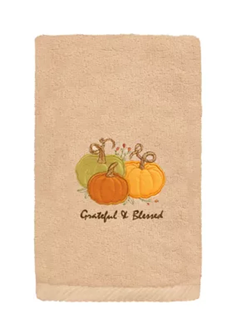 Grateul & Blessed - Embroidered Hand Towel