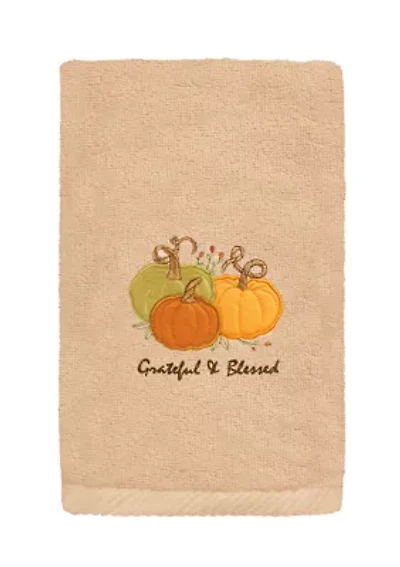 Grateul & Blessed - Embroidered Hand Towel