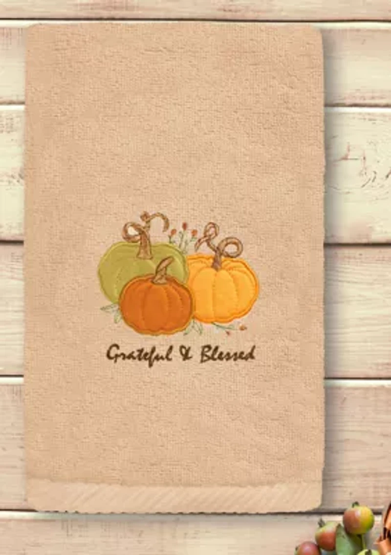 Grateul & Blessed - Embroidered Hand Towel