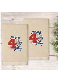 4TH of JULY - Embroidered Hand Towels (Set 2)