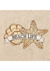 BEACH LIFE - Embroidered Hand Towels (Set of 2)