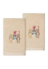 CATS - Embroidered Hand Towels (Set of 2)