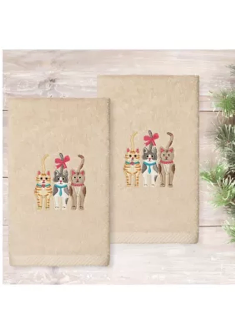 CATS - Embroidered Hand Towels (Set of 2)