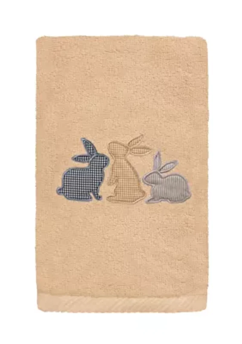 Bunny Row - Embroidered Hand Towels (Set of 2)