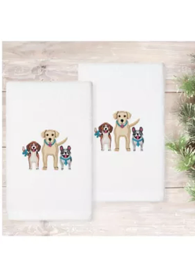 DOGS - Embroidered Hand Towels (Set of 2)