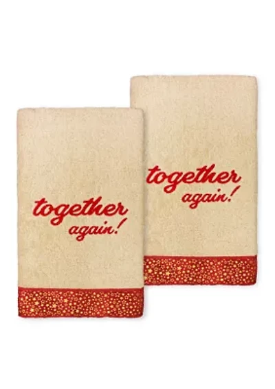 CHRISTMAS TOGETHER AGAIN - Embroidered Hand Towels (Set of 2)