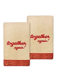CHRISTMAS TOGETHER AGAIN - Embroidered Hand Towels (Set of 2)