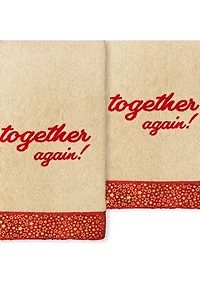 CHRISTMAS TOGETHER AGAIN - Embroidered Hand Towels (Set of 2)