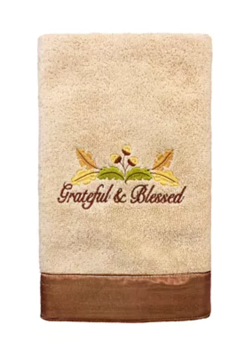 BLESSED - Embroidered Hand Towel