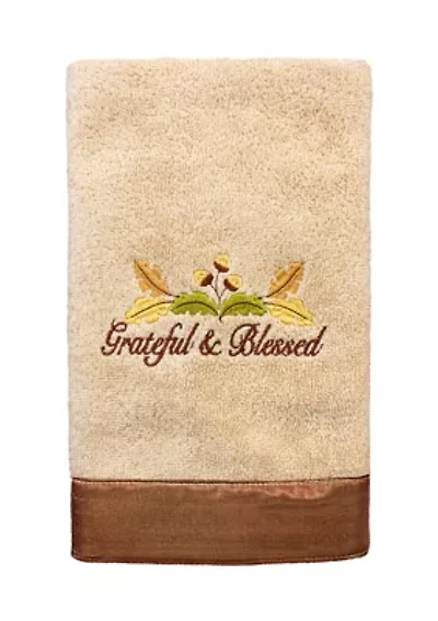 BLESSED - Embroidered Hand Towel