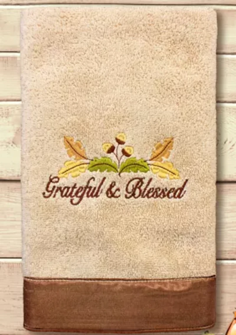 BLESSED - Embroidered Hand Towel