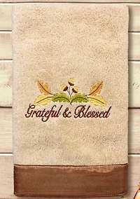 BLESSED - Embroidered Hand Towel