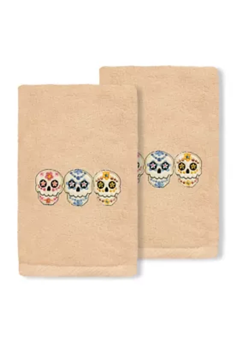 Skulls - Embroidered Hand Towels (Set of 2)