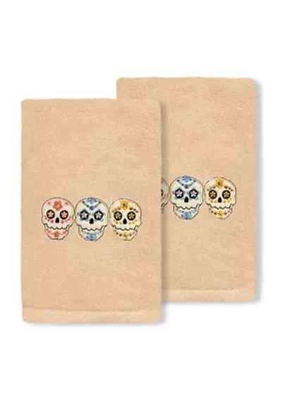 Skulls - Embroidered Hand Towels (Set of 2)