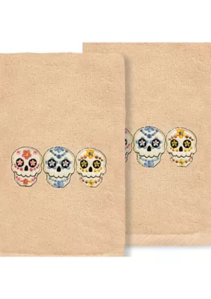 Skulls - Embroidered Hand Towels (Set of 2)