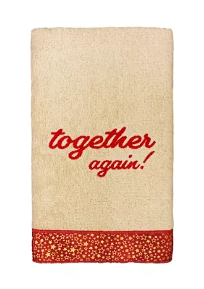 CHRISTMAS TOGETHER AGAIN - Embroidered Hand Towel