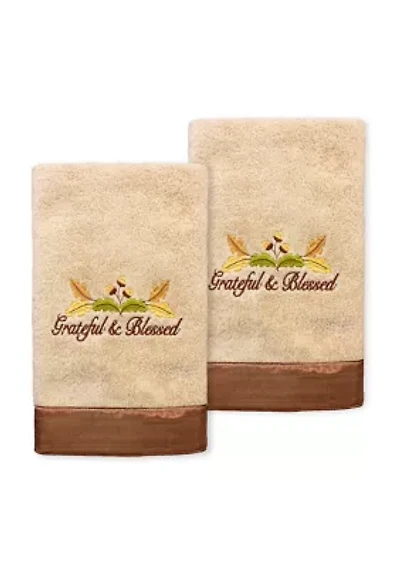 BLESSED - Embroidered Hand Towels (Set of 2)