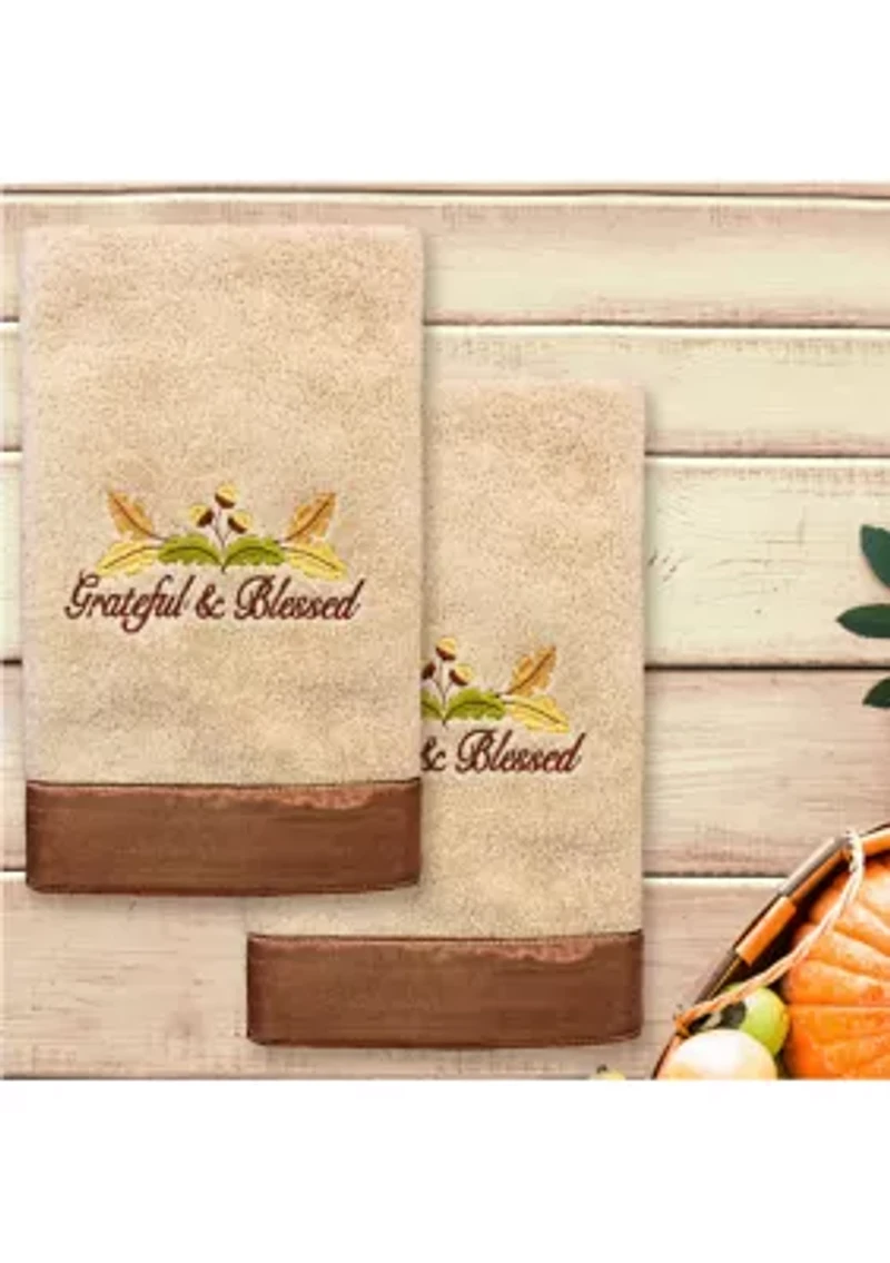 BLESSED - Embroidered Hand Towels (Set of 2)