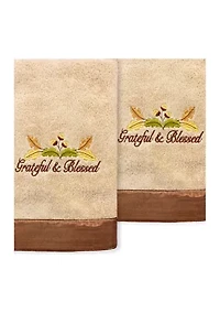 BLESSED - Embroidered Hand Towels (Set of 2)
