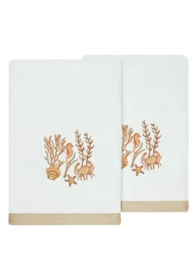AARON 2PC Embellished Bath Towel Set