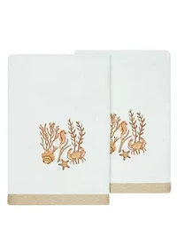 AARON 2PC Embellished Bath Towel Set