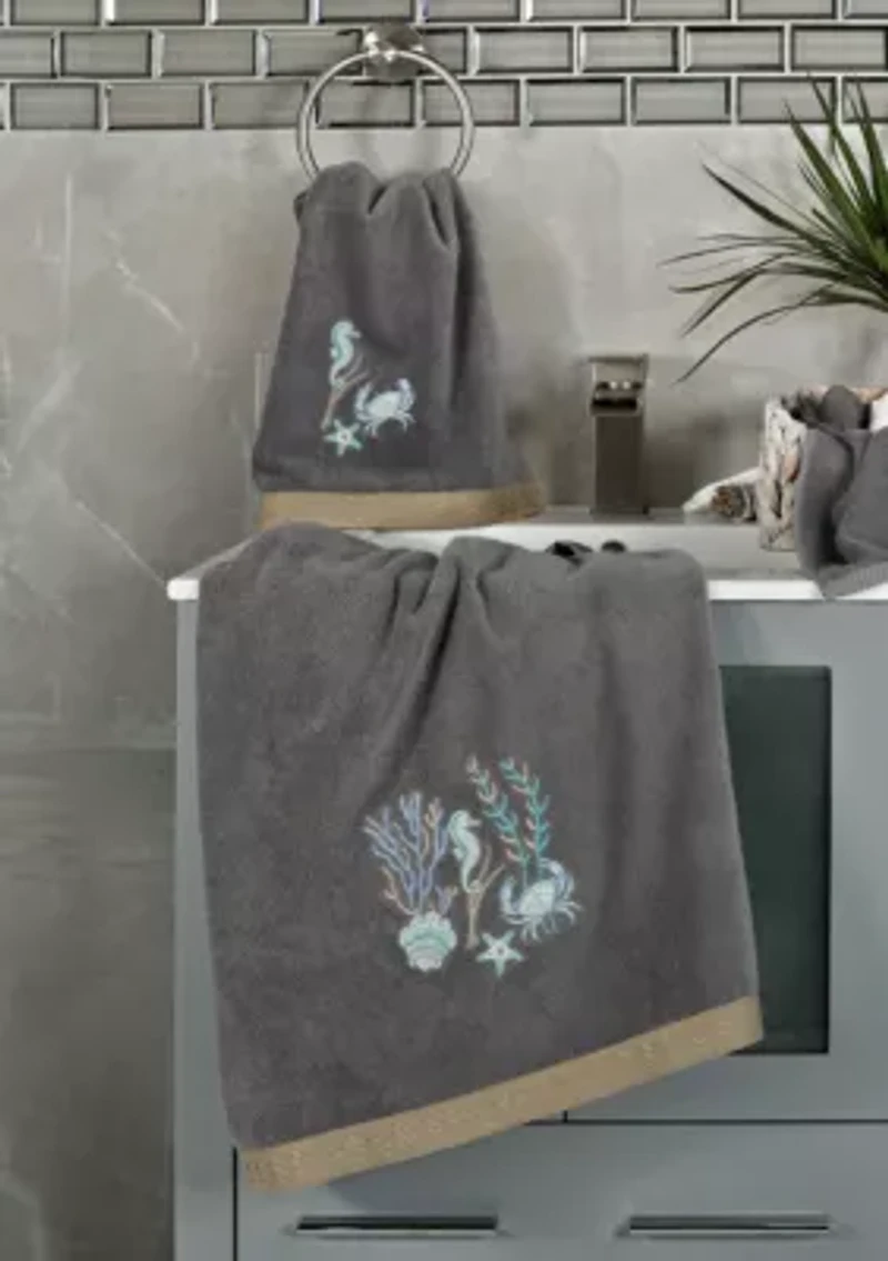 AARON 2PC Embellished Bath Towel Set