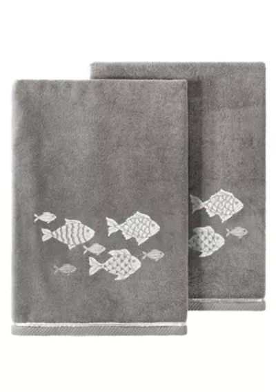 FIGI 2PC Embellished Bath Towel Set