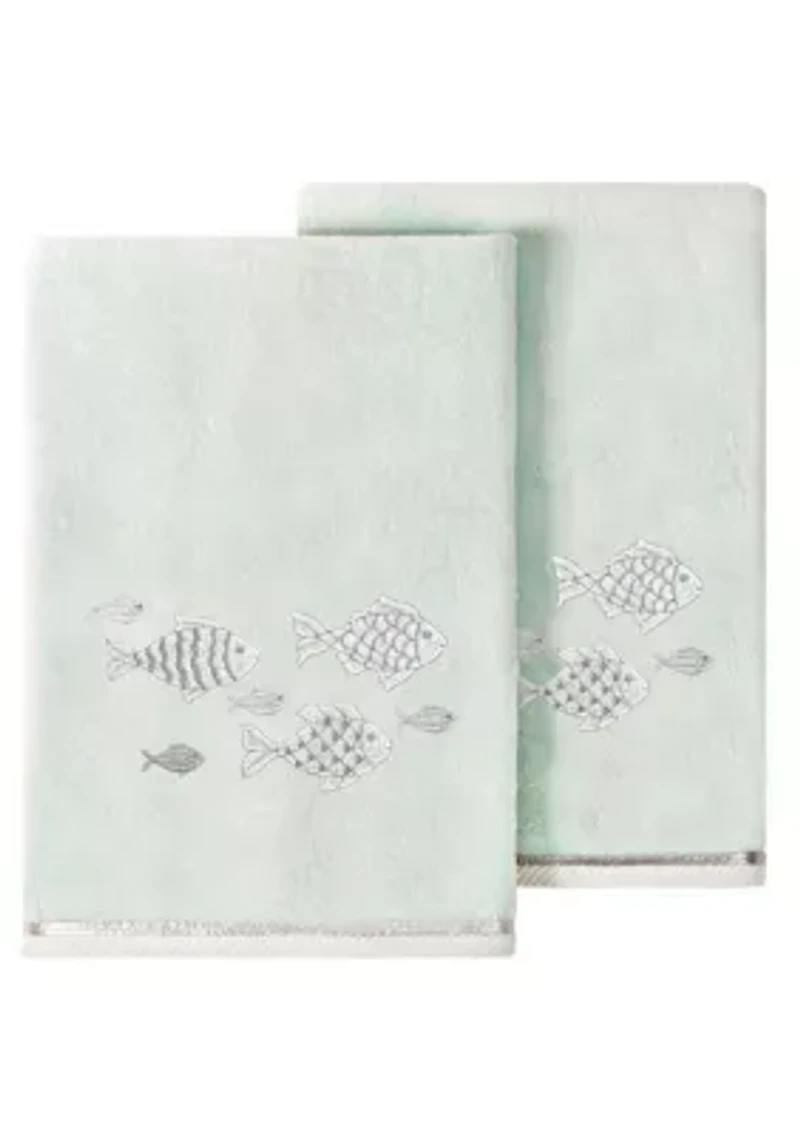 FIGI 2PC Embellished Bath Towel Set