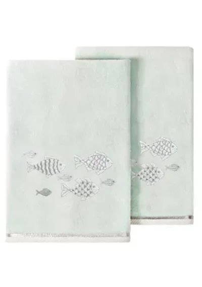 FIGI 2PC Embellished Bath Towel Set