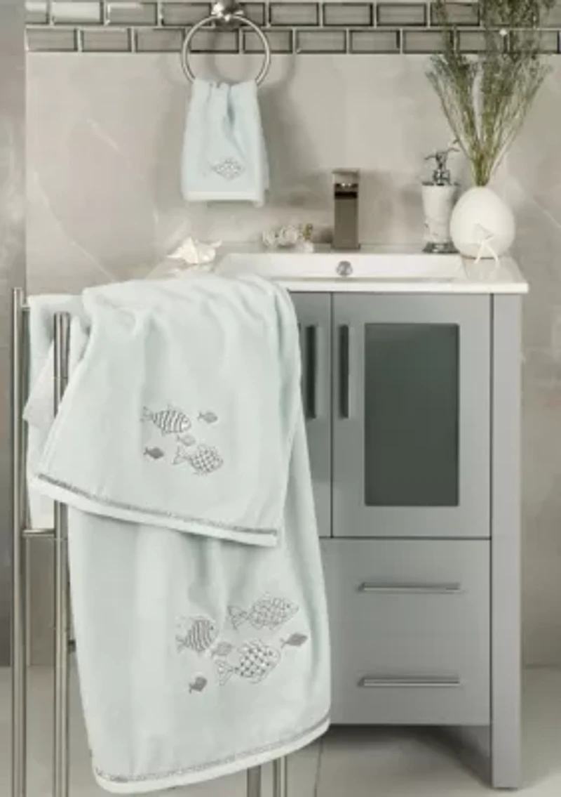 FIGI 2PC Embellished Bath Towel Set