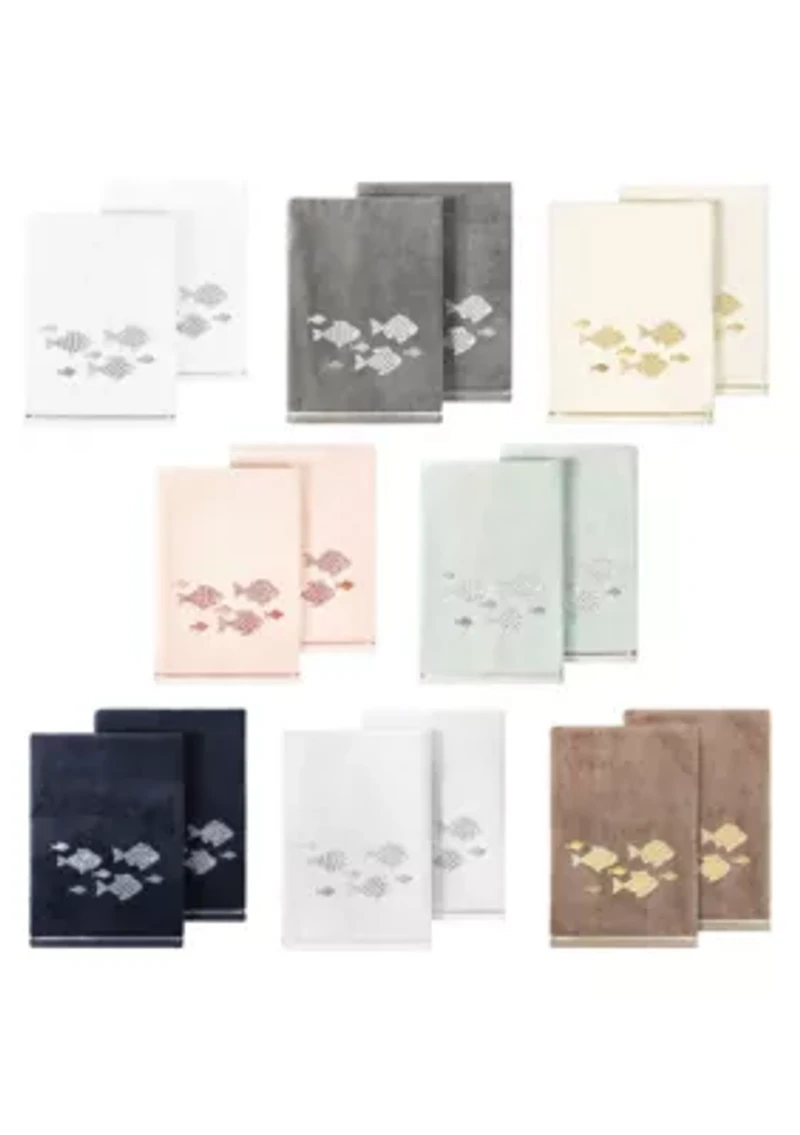 FIGI 2PC Embellished Bath Towel Set