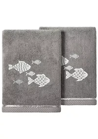 FIGI 2PC Embellished Hand Towel Set